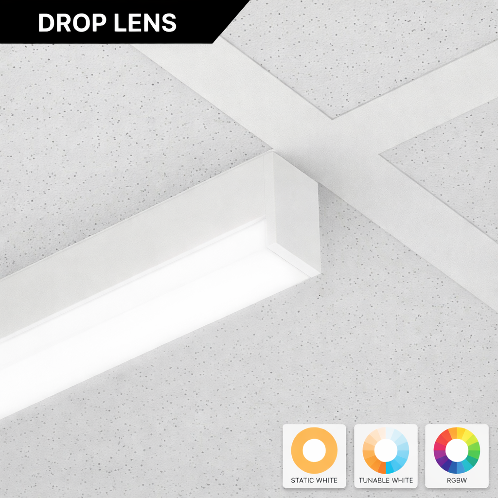 GRIDBar 15/16" Square Drop Lens 1/2"